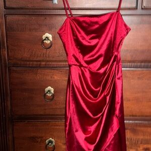 Windsor Red Satin Dress